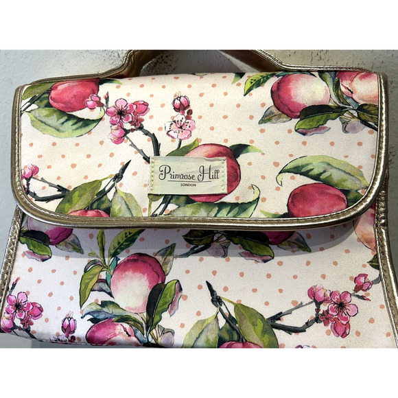 Women’s Primrose Hill Pink Peaches and Blossoms Expanding Zipper Make Up bag - Picture 2 of 7